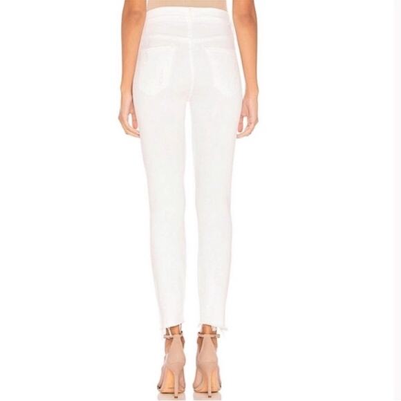 MOTHER Denim Stunner Zip Ankle Step Fray Jeans in Little Miss Innocent Rinse 27 - Picture 2 of 16